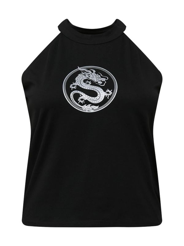 Merchcode Merchcode Top 'Dragon'  crna / bijela