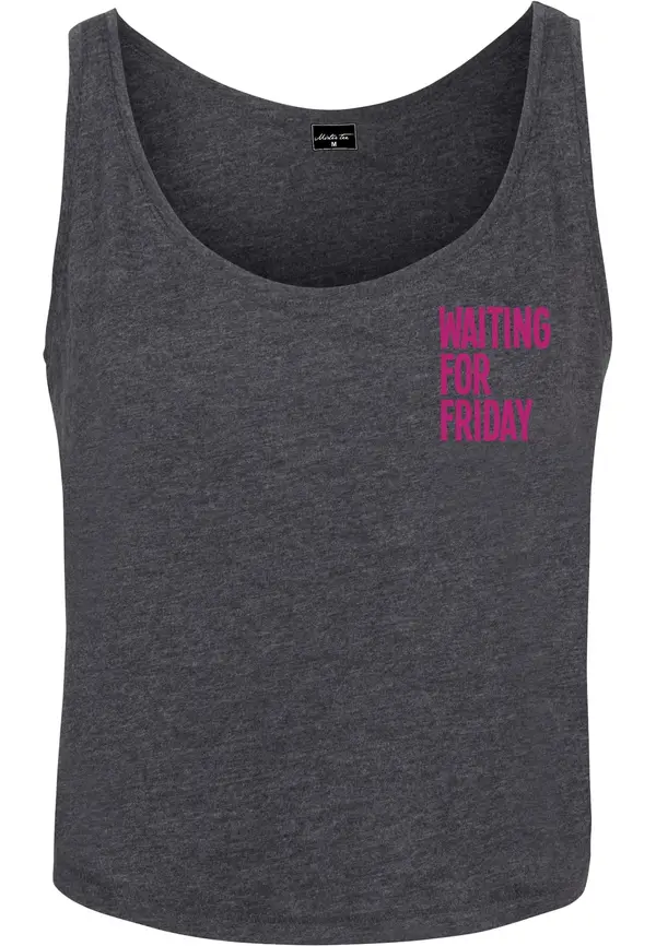 Merchcode Merchcode Top 'Waiting For Friday'  antracit siva / ciklama