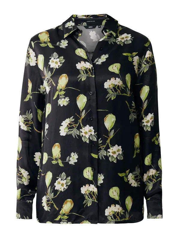 MEXX MEXX Bluza  hrđavo smeđa / svijetlozelena / crna / bijela