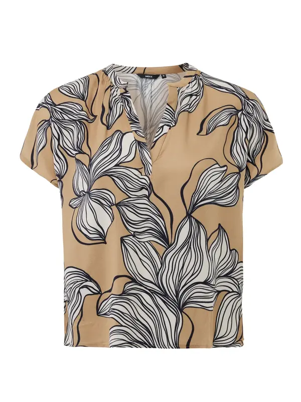MEXX MEXX Bluza  svijetlosmeđa / crna / bijela