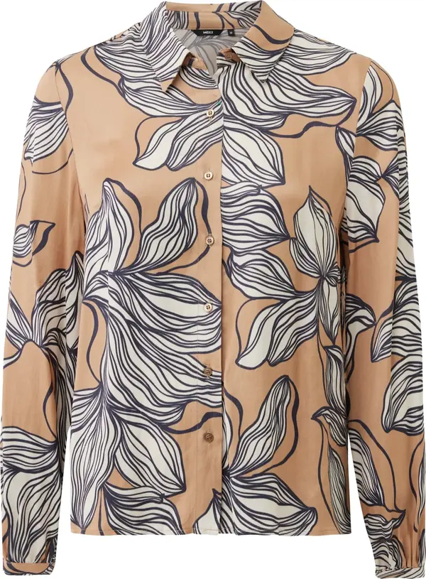 MEXX MEXX Bluza  tamno bež / noćno plava / bijela