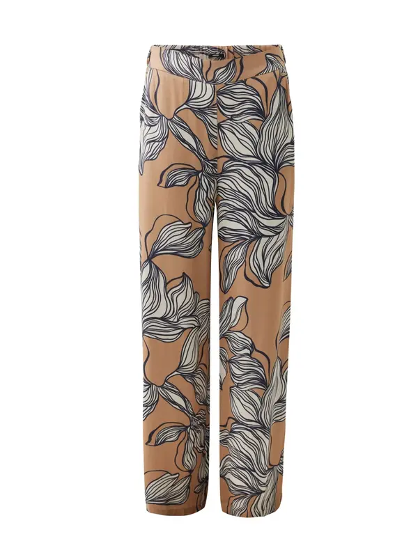 MEXX MEXX Hlače  boja devine dlake (camel) / ecru/prljavo bijela / crna