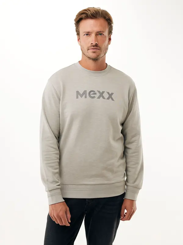 MEXX MEXX Sweater majica 'Slub'  svijetlosiva