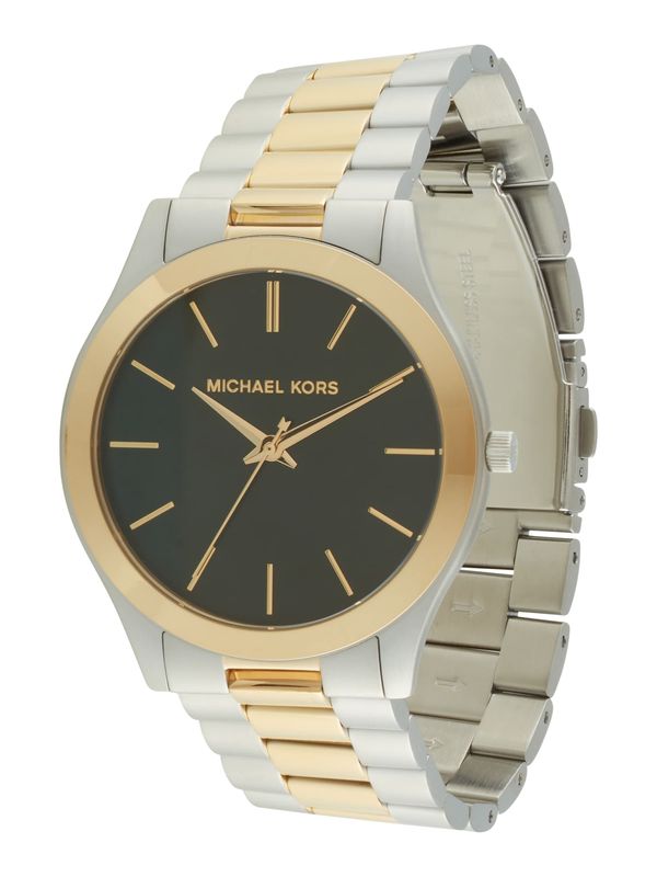Michael Kors Michael Kors Analogni sat 'SLIM RUNWAY'  zlatna / smaragdno zelena / srebro