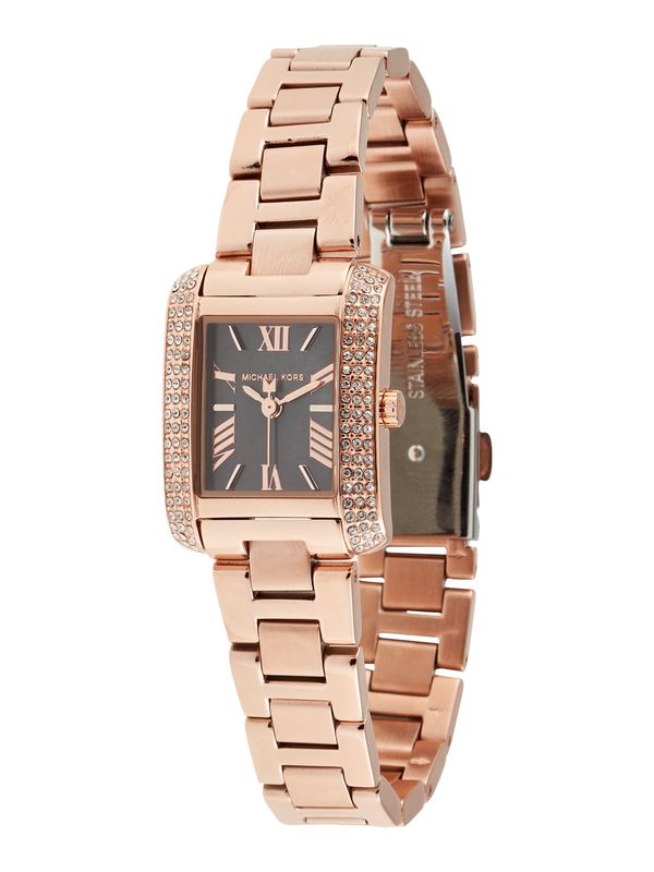 MICHAEL Michael Kors MICHAEL Michael Kors Analogni sat 'EMERY'  rozo zlatna / crna / prozirna