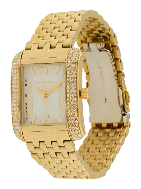 MICHAEL Michael Kors MICHAEL Michael Kors Analogni sat 'EMERY'  zlatna / srebro / bijela