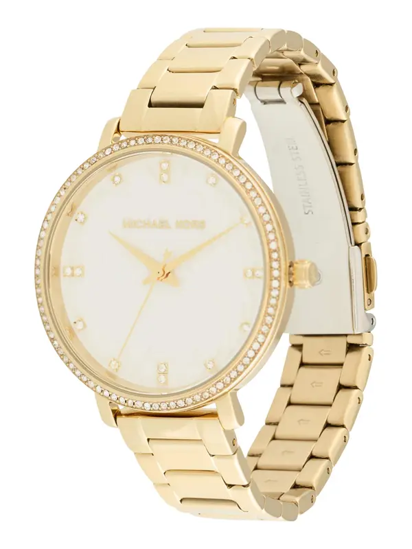 MICHAEL Michael Kors MICHAEL Michael Kors Analogni sat 'LEXINGTON'  zlatna / bijela