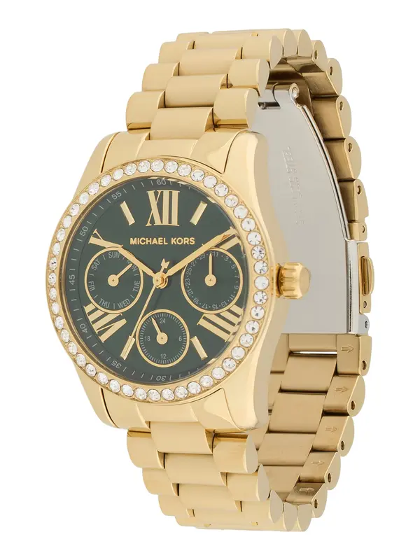 MICHAEL Michael Kors MICHAEL Michael Kors Analogni sat 'LEXINGTON'  zlatna / smaragdno zelena