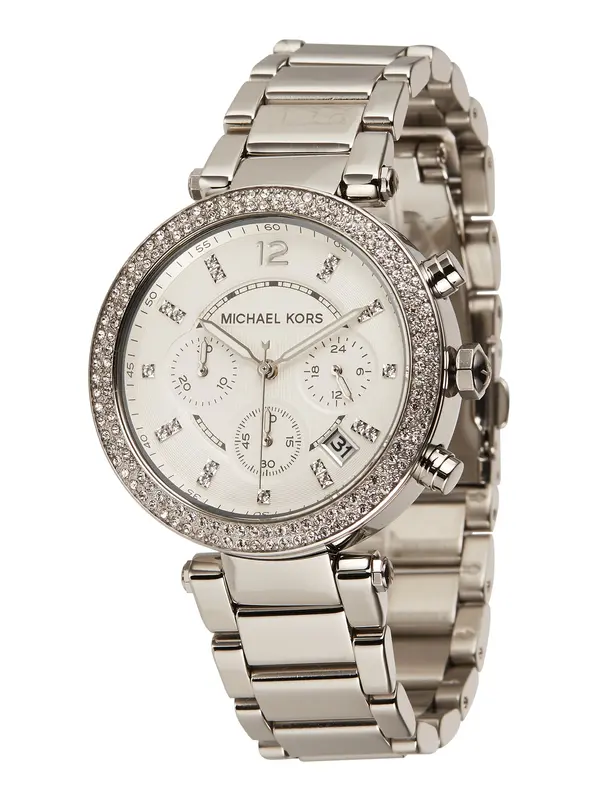 MICHAEL Michael Kors MICHAEL Michael Kors Analogni sat 'PARKER'  srebro / bijela