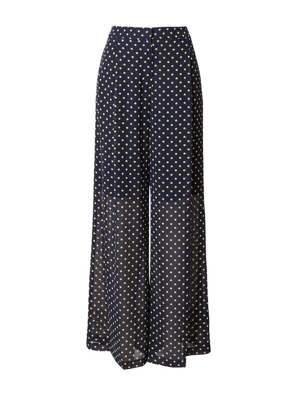 MICHAEL Michael Kors MICHAEL Michael Kors Hlače s naborima 'ASTOR'  noćno plava / višnja / žuta