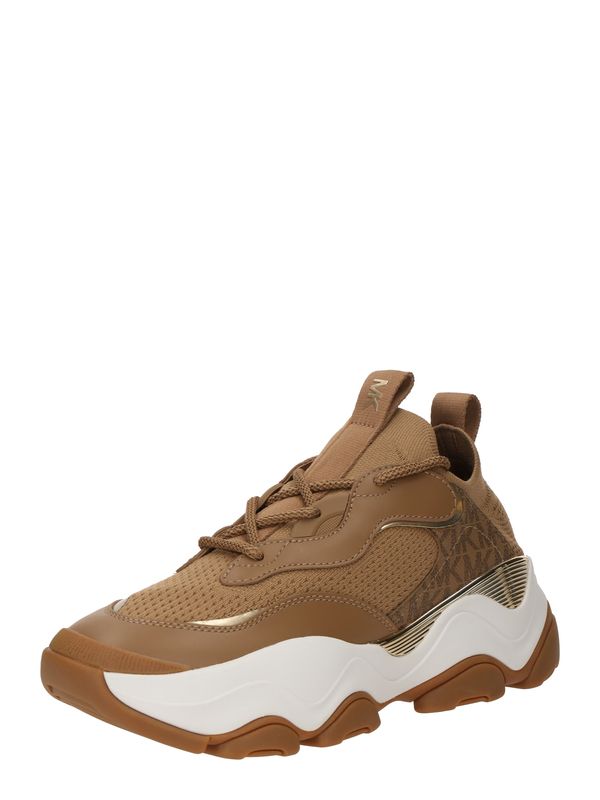 MICHAEL Michael Kors MICHAEL Michael Kors Niske tenisice 'ATLAS'  čokolada / zeleno smeđa / zlatna