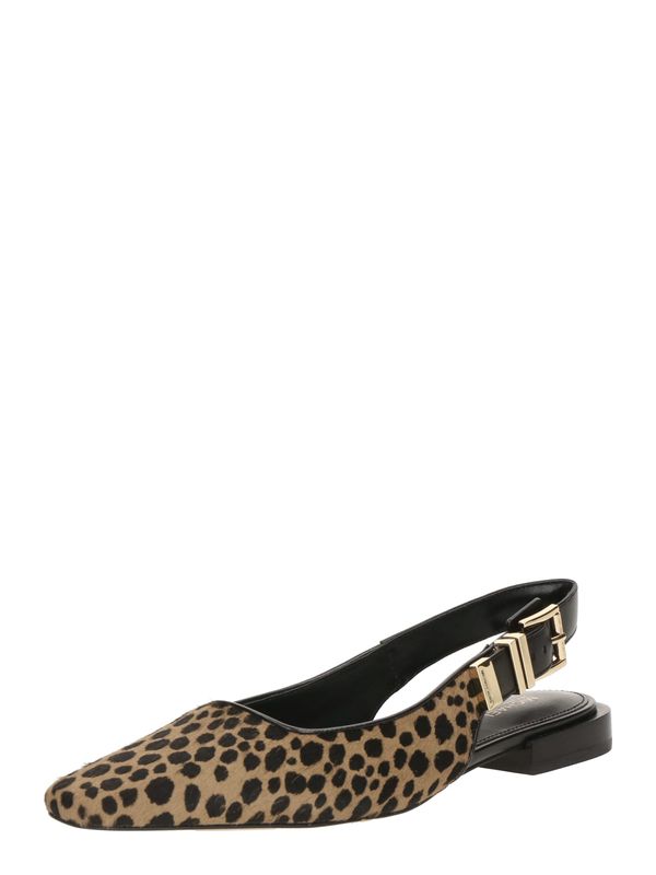 MICHAEL Michael Kors MICHAEL Michael Kors Otvorene balerinke 'DARRINGTON'  svijetlosmeđa / tamno smeđa