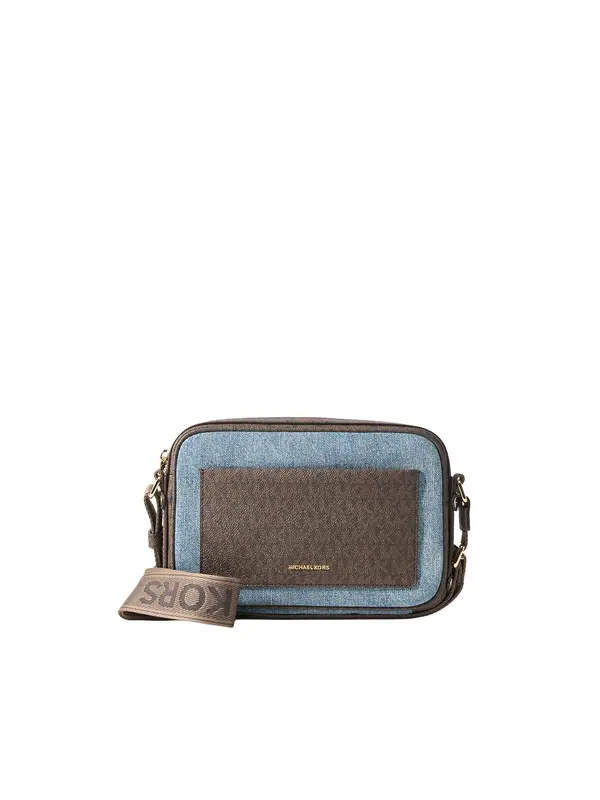 MICHAEL Michael Kors MICHAEL Michael Kors Torba preko ramena  plavi traper / smeđa / tamno smeđa