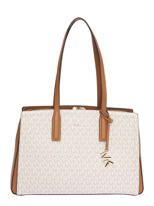 MICHAEL Michael Kors MICHAEL Michael Kors Torba za na rame  smeđa / siva / vuneno bijela