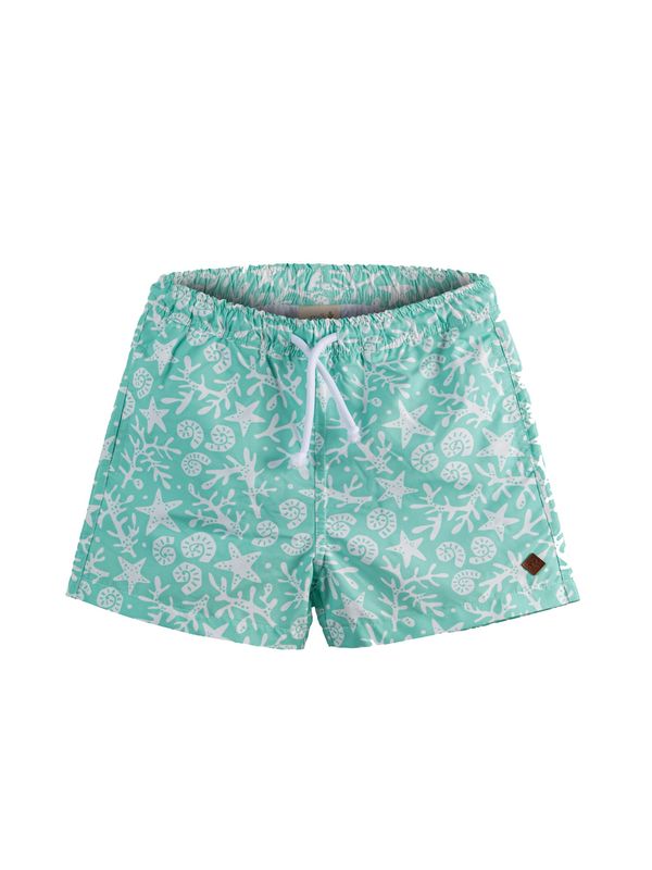 Milk & Muffin Milk & Muffin Kupaće hlače 'Sand'  tirkiz / bijela