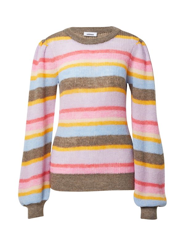 minimum minimum Pulover 'Filo'  svijetloplava / smeđa melange / narančasto žuta / roza / svijetloroza