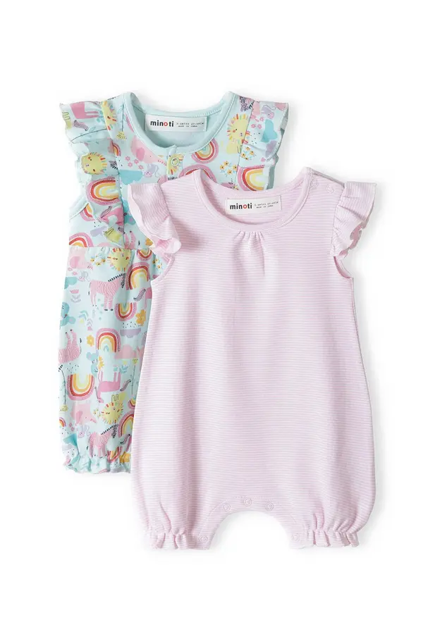 MINOTI MINOTI Dječji bodi  tirkiz / limun / roza / bijela