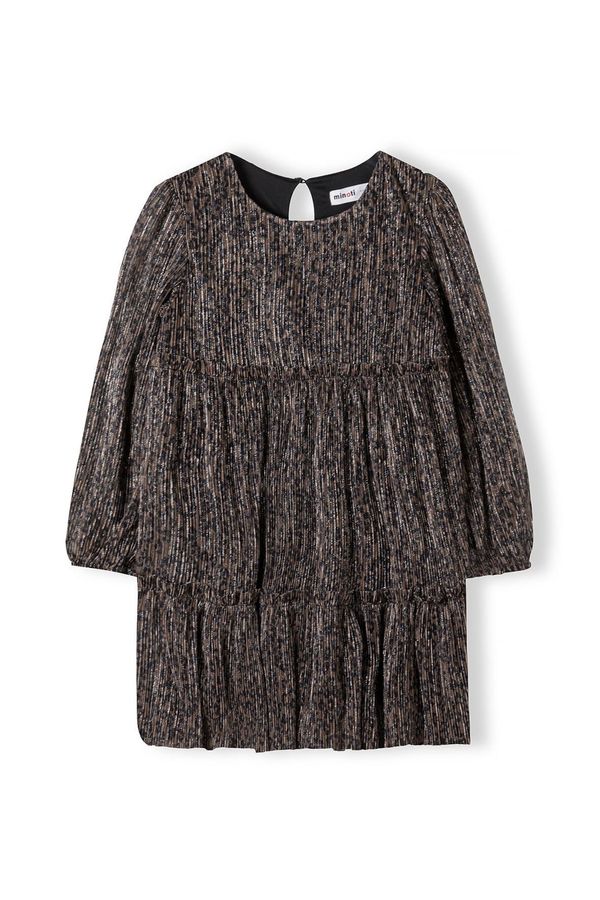 MINOTI MINOTI Haljina  svijetlosmeđa / crna