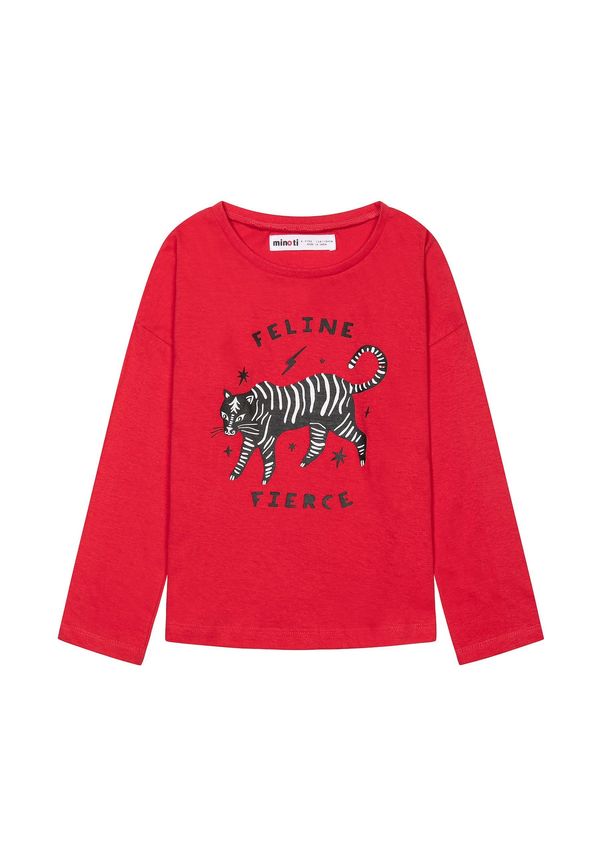 MINOTI MINOTI Majica  vatreno crvena / crna / bijela