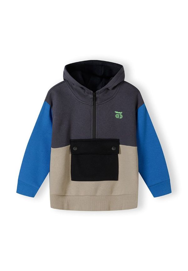 MINOTI MINOTI Sweater majica  plava / bež siva / tamo siva / crna