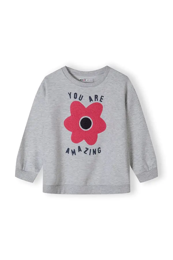 MINOTI MINOTI Sweater majica  siva / svijetloroza / crna