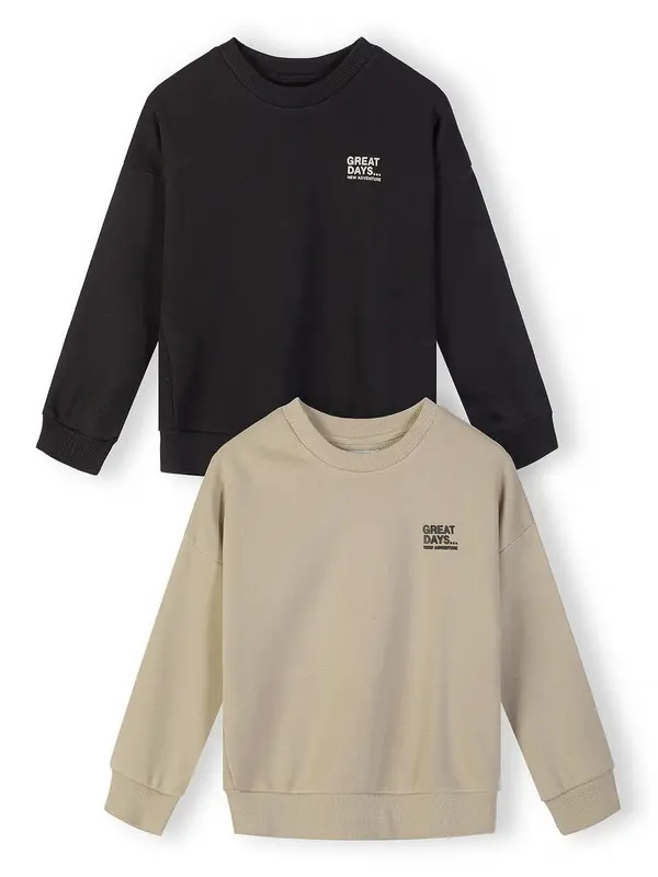 MINOTI MINOTI Sweater majica  taupe siva / crna