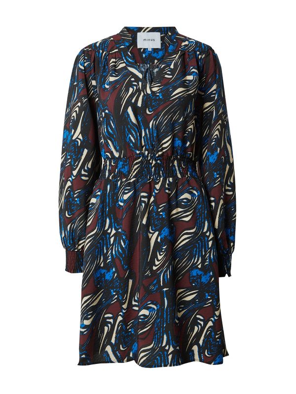 minus minus Haljina 'Mabel'  plava / smeđa / crna / bijela