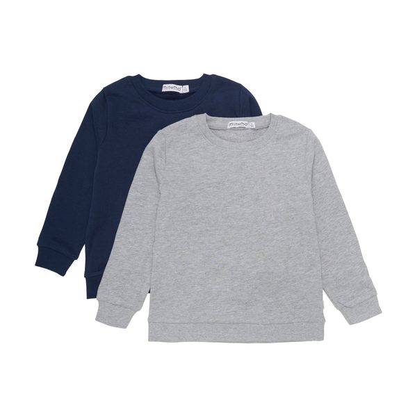 MINYMO MINYMO Sweater majica  plava / siva melange