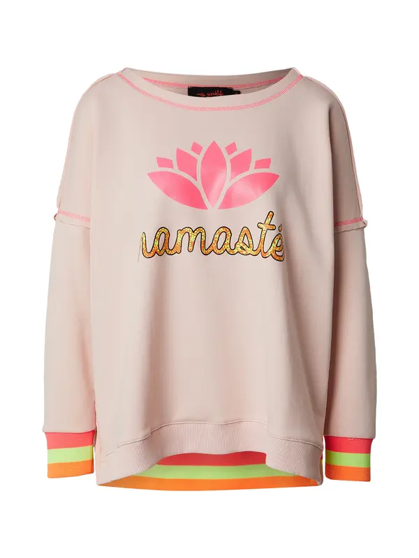miss goodlife miss goodlife Sweater majica 'Namasté'  žuta / narančasta / roza / rosé
