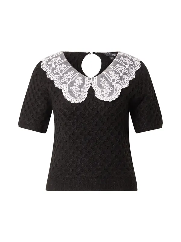 Miss Selfridge Miss Selfridge Pulover  crna / bijela