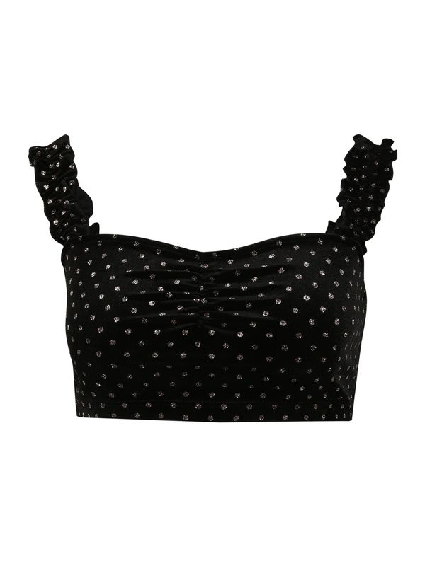 Miss Selfridge Miss Selfridge Top  crna / srebro