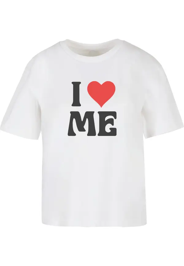 Miss Tee Miss Tee Majica 'I Love Me'  krvavo crvena / crna / bijela