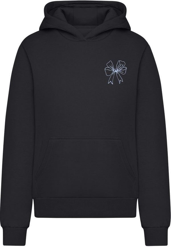 Miss Tee Miss Tee Sweater majica 'Good Vibes Bow'  crna / bijela