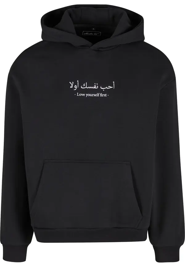 Miss Tee Miss Tee Sweater majica 'Love Yourself First'  crna / bijela