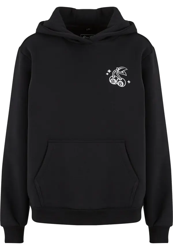Miss Tee Miss Tee Sweater majica 'Lucky Cherry'  crna / bijela