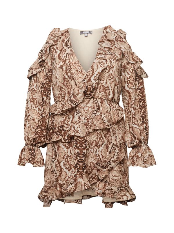 Missguided Plus Missguided Plus Haljina  svijetlobež / smeđa / svijetlosmeđa