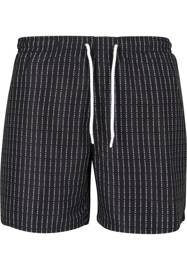 Mister Tee Mister Tee Kupaće hlače 'Fuck You'  crna / bijela