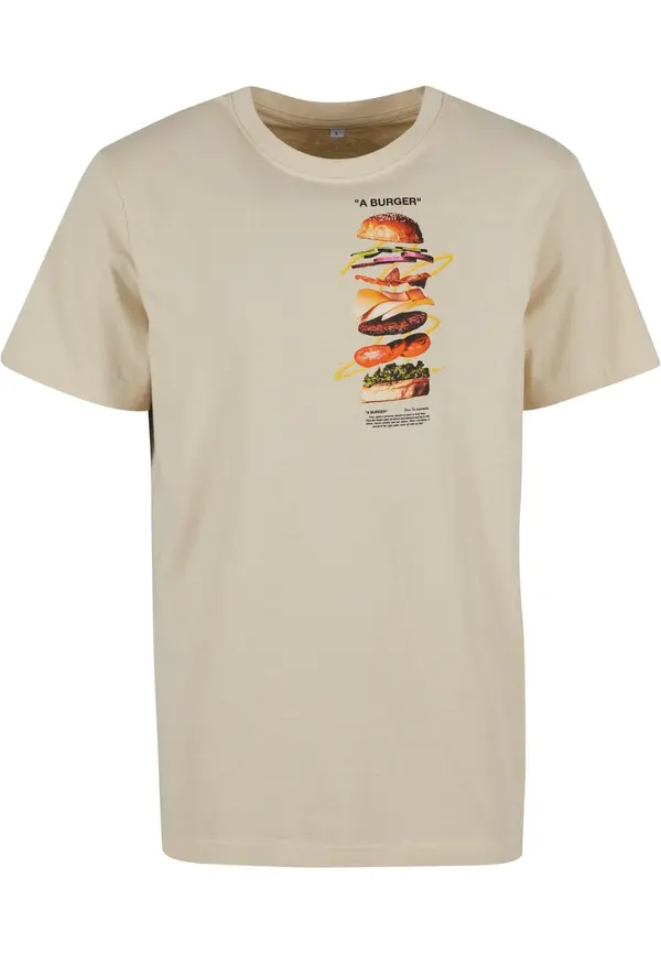 Mister Tee Mister Tee Majica 'A Burger'  pijesak / žuta / tamno zelena / crvena