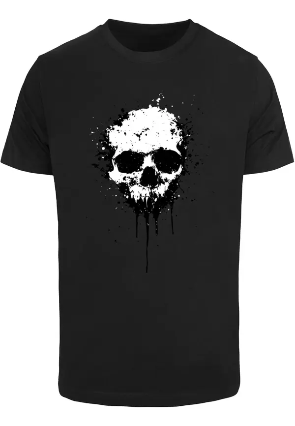 Mister Tee Mister Tee Majica 'Artsy Skull'  crna / bijela