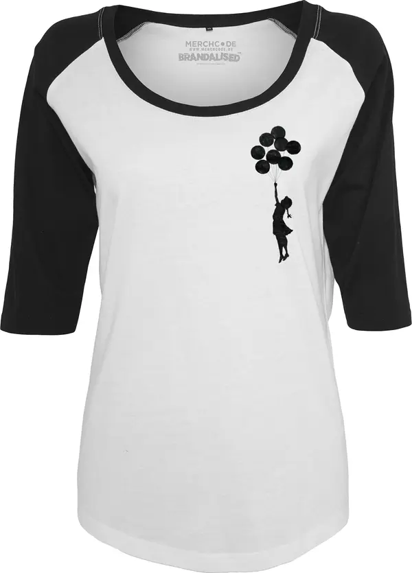 Mister Tee Mister Tee Majica 'Banksy Balloons'  crna / bijela