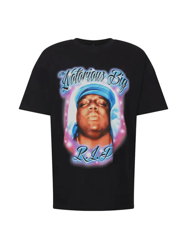 Mister Tee Mister Tee Majica 'Biggie R.I.P'  svijetloplava / smeđa / roza / crna
