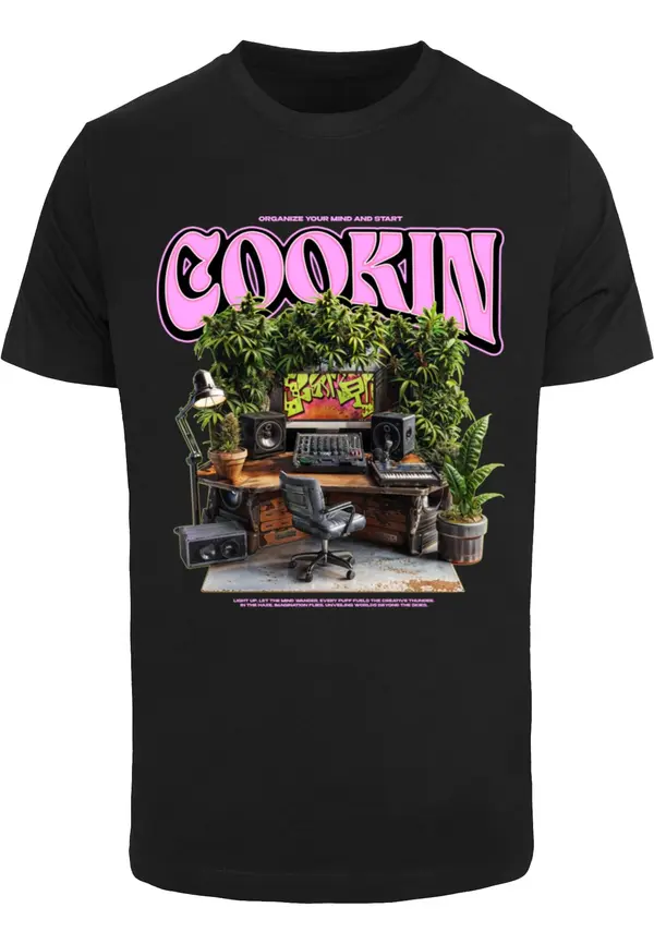 Mister Tee Mister Tee Majica 'Cookin'  tamo siva / zelena / šljiva / crna