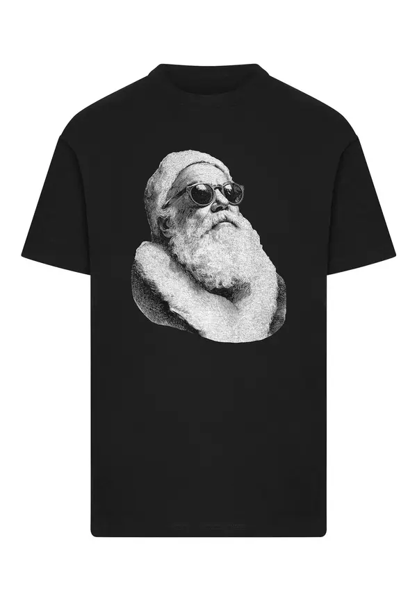 Mister Tee Mister Tee Majica 'Cool Santa'  siva / svijetlosiva / crna