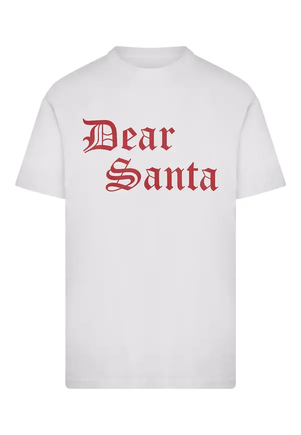 Mister Tee Mister Tee Majica 'Dear Santa'  crvena / bijela