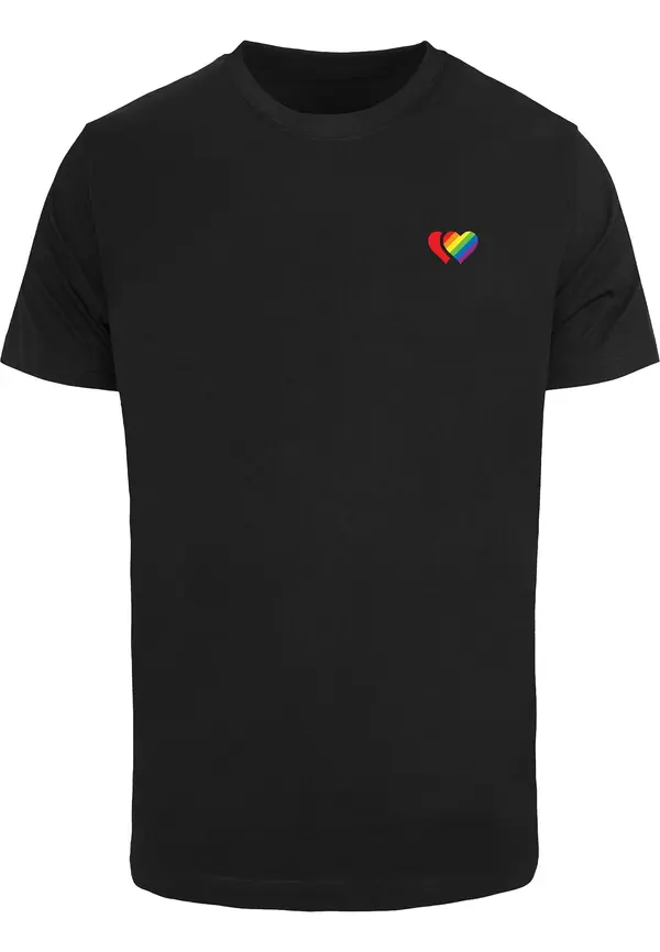 Mister Tee Mister Tee Majica 'Double Hearts Pride'  miks boja / crna