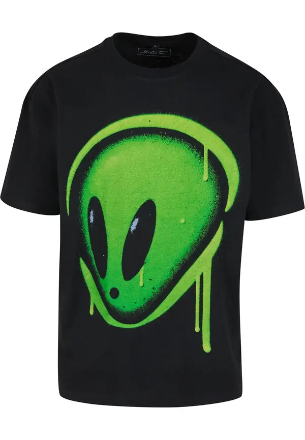 Mister Tee Mister Tee Majica 'Dripping Alien Head'  travnato zelena / crna