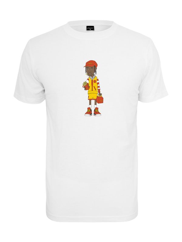 Mister Tee Mister Tee Majica 'Employee'  smeđa / žuta / crvena / bijela