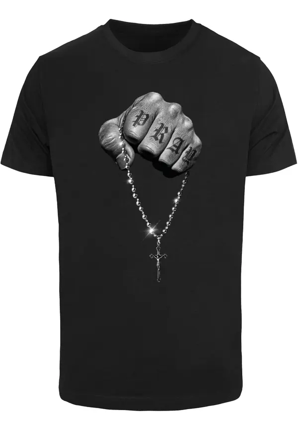 Mister Tee Mister Tee Majica 'Faith Meets Strength'  siva / svijetlosiva / crna / bijela
