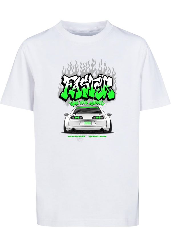 Mister Tee Mister Tee Majica 'Faster Than Your Average'  neonsko zelena / crna / bijela