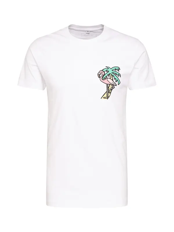 Mister Tee Mister Tee Majica 'Flamingo'  svijetložuta / svijetlozelena / svijetloroza / bijela